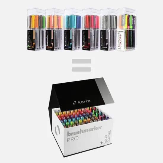 Brushmarker PRO Mega Box PLUS 72 colors + 3 blenders set.. {2}