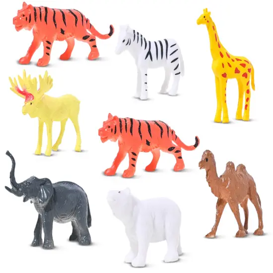 75 Piece Party Pack Mini Wild Jungle Animals - Plastic Mini Educational Jungle Animal Toys - Fun Gift Party {2}