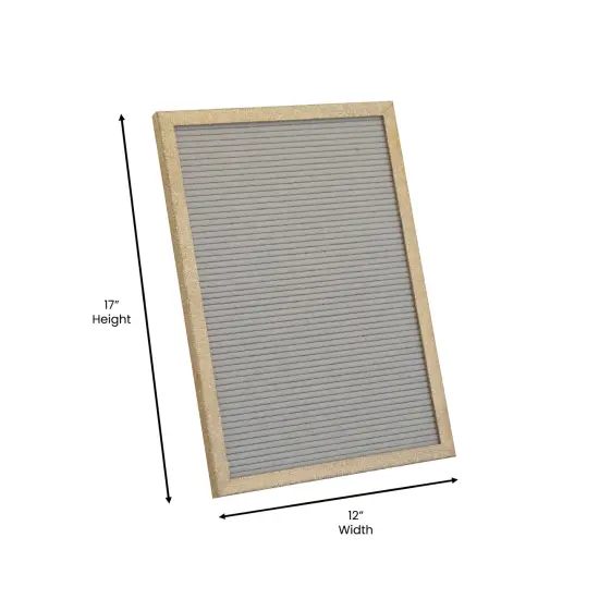 Merrick Lane Bellamy Wood Letter Board Set with Felt Facing, 389 Letters Including Numbers, Symbols, Icons and a Canvas Carrying Case {12}