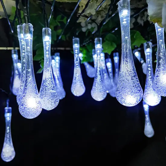 30 LED Solar Powered String Light Waterproof Fairy Light for Outdoor Garden Yard White {3}