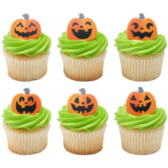 Jack-O'-Lanterns Cupcake Rings, 12ct {1}