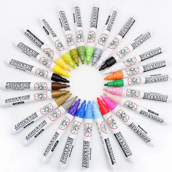 Risky's Tools of the Trade Platinum 3mm Buckshot Acrylic Paint Pens 26 Pack for Graffiti or Fine Art {4}