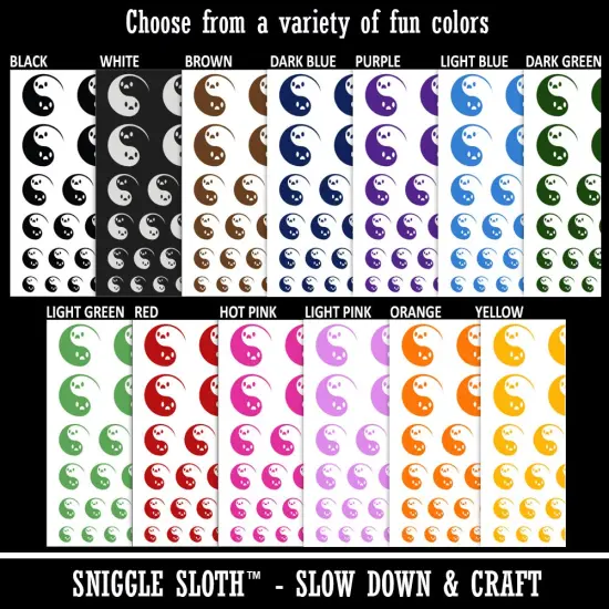 Yin Yang Ghosts Spooky and Cute Temporary Tattoo Water Resistant Fake Body Art Set Collection Yellow {3}