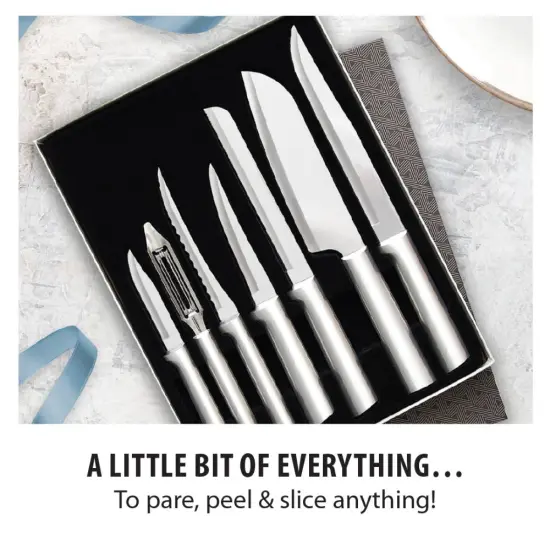 Rada Kitchen Knives Boxed Set, Ultimate Stainless Steel Cutlery Gift Set for Cooking Prep, Paring, Peeling, and Slicing {4}