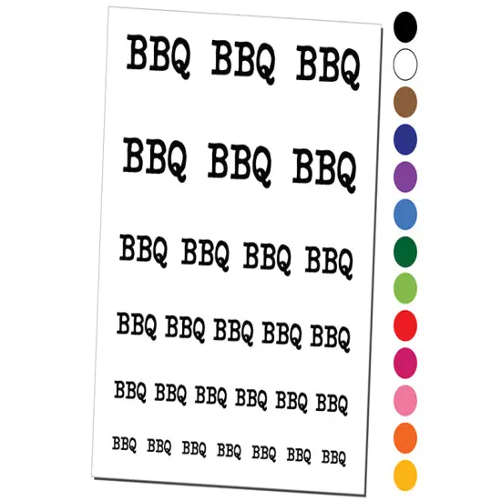 BBQ Fun Text Temporary Tattoo Water Resistant Fake Body Art Set Collection Hot Pink {1}