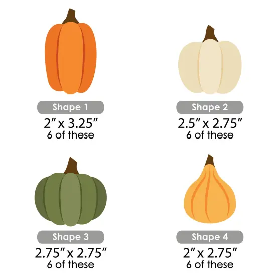 Big Dot of Happiness Fall Friends Thanksgiving - DIY Shaped Friendsgiving Party Cut-Outs - 24 Count {4}