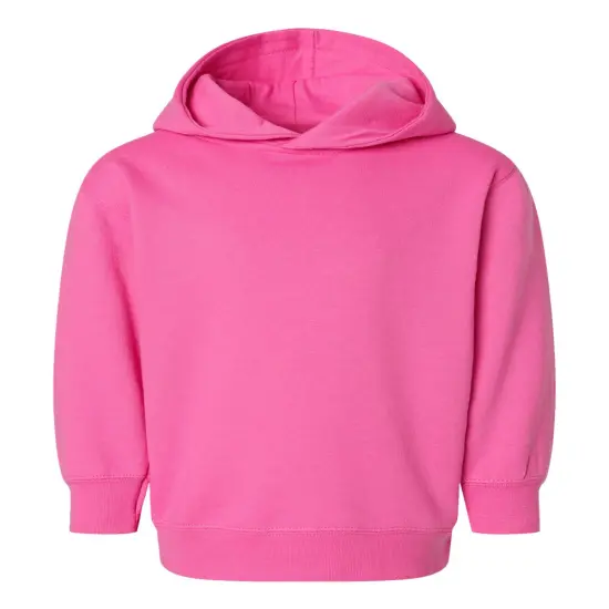 Rabbit Skins&reg; Toddler Pullover Fleece Turtle Neck Long Sleeve Hoodie - 3326 Raspberry {1}