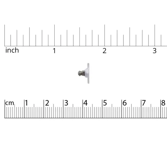 JewelrySupply Friction Earring Backs with 11mm Plastic Disc Surgical Stainless Steel (Wholesale Package of 100) {3}