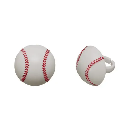 3D Baseball Cupcake Rings, 12ct {2}
