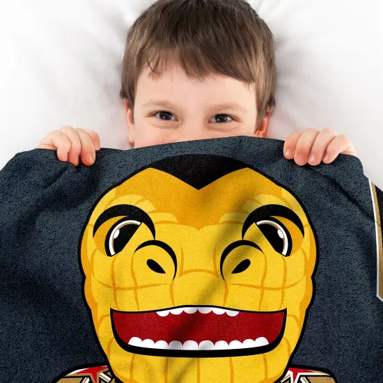 Sleep Squad Vegas Golden Knights Chance Mascot 60&rdquo; x 80&rdquo; Raschel Plush Hockey Blanket {5}