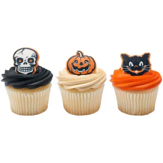Vintage Fright Cupcake Rings, 12ct {2}