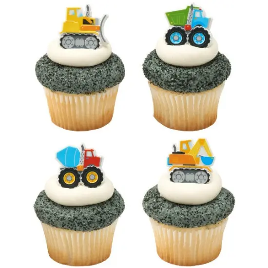Construction Cupcake Rings, 12ct {3}