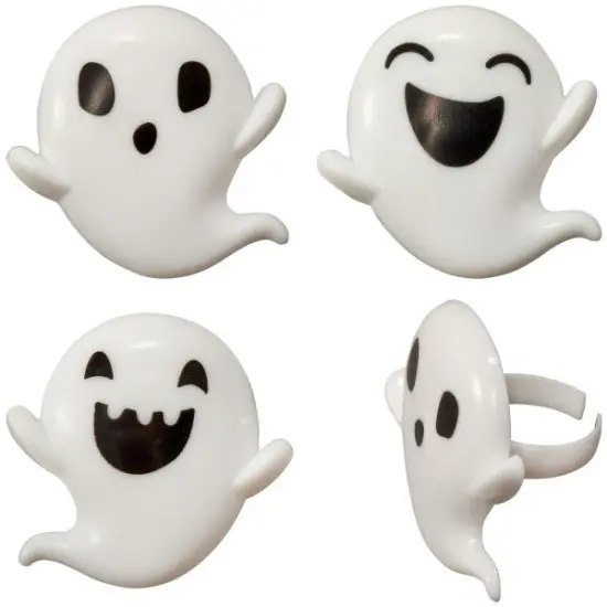 Ghosts Cupcake Rings, 12ct {1}