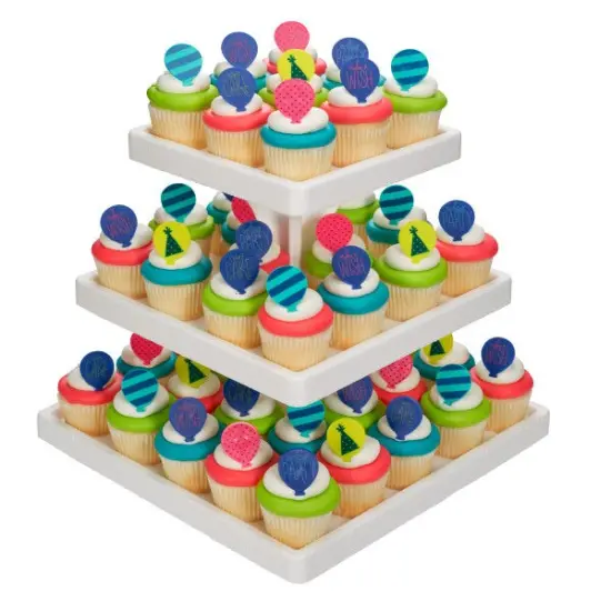 Bright Birthday Balloons Cupcake Rings, 12ct {5}