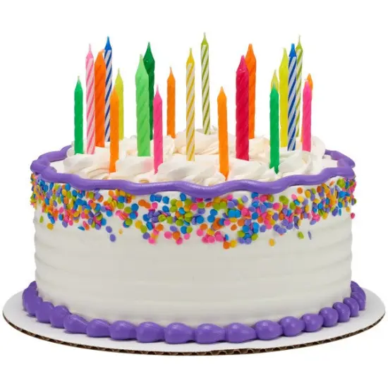 Assorted Colors Candy Stripe Spiral Candles, 16pc {3}