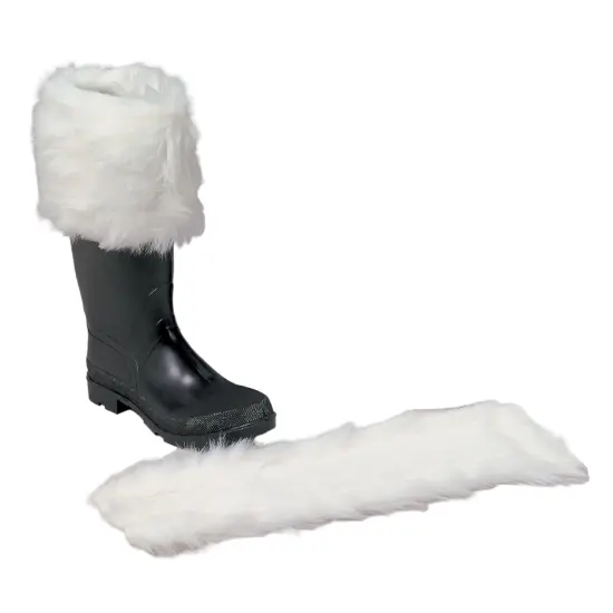 The Costume Center Long Hair Santa Claus Fur Boot Cuff &ndash; One Size White {1}