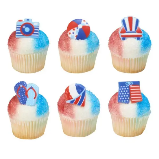 Summer Fun Cupcake Rings, 12ct {1}
