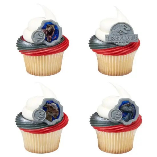 Jurassic World Fallen Kingdom They Were Here First Cupcake Rings, 12ct {1}