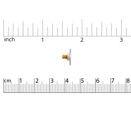 JewelrySupply Friction Earring Backs with Plastic Comfort Disc with Gold Plated Surgical Steel Base (Package of 10) {3}