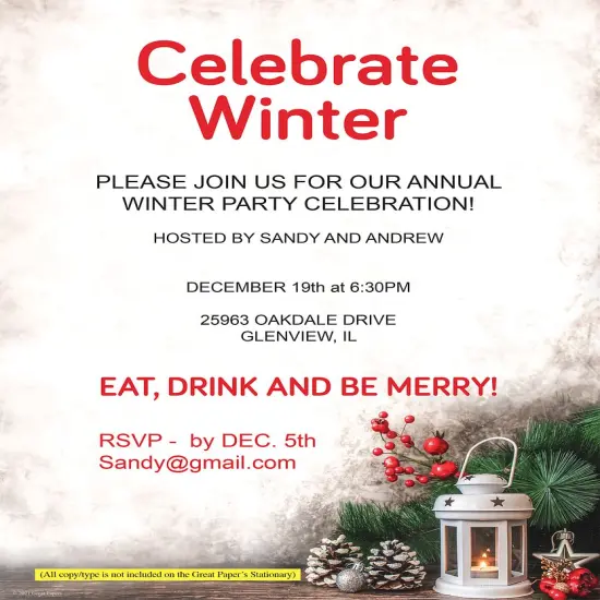 Great Papers! Lantern Greetings Holiday Letterhead, Invitations and Announcements, Printer Friendly, 8.5" x 11", 50 Pack {3}