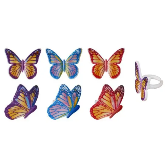 Watercolor Butterflies Cupcake Rings, 12ct {2}