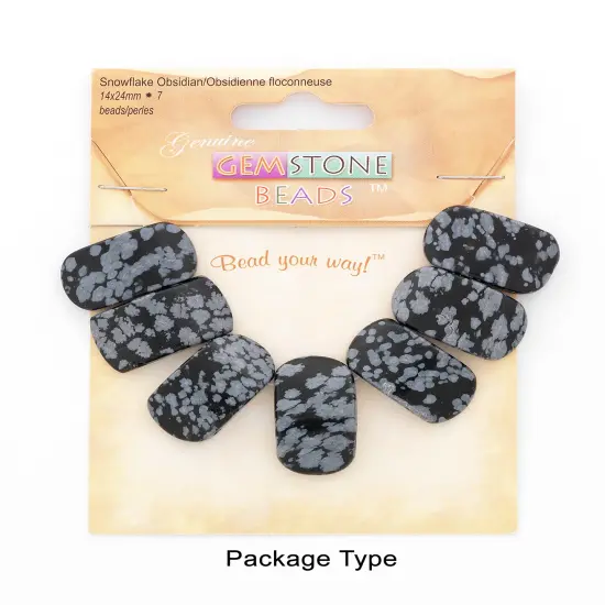 Snowflake Obsidian Natural Gemstone Beads and Pendant Collection Value Pack {2}