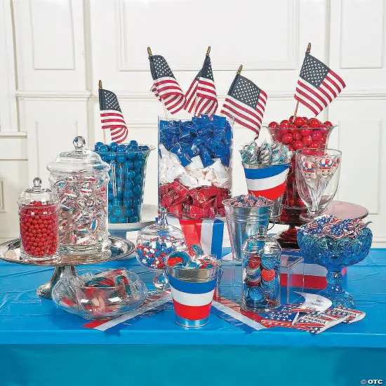 2 Lb. Patriotic Red, White & Blue Twist Peppermints - 172 Pc. {2}