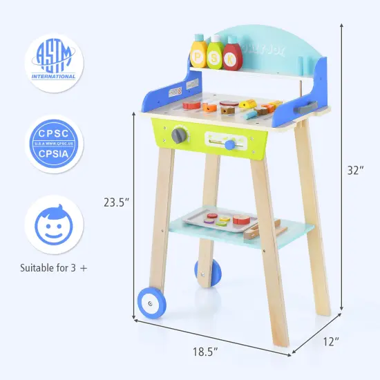 Kid's Pretend Barbecue Grill Play Set {5}