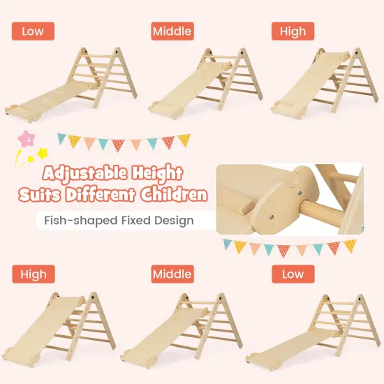 3-in-1 Triangular Climbing Toys For Toddlers-natural {6}