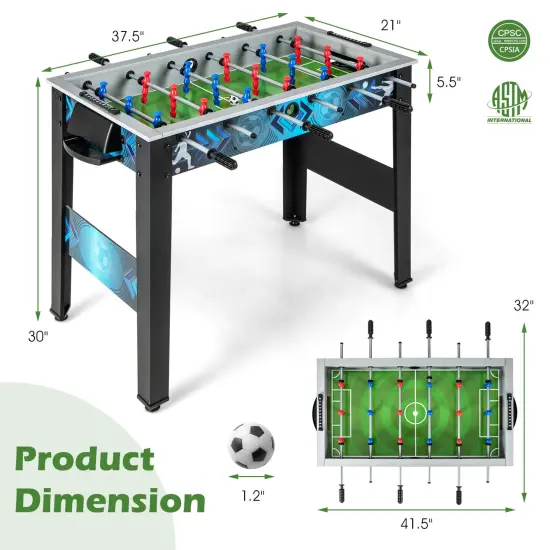 Stable Soccer Table Game With 2 Footballs For All Ages {5}