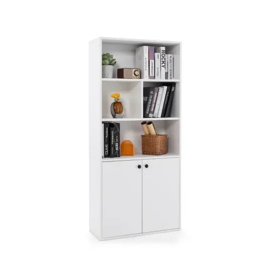 5-tier Freestanding Bookcase With Open Cubes And Adjustable Shelf-white {3}