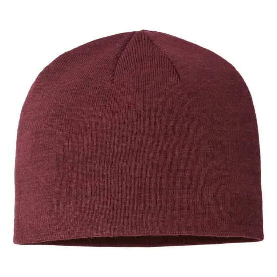 Atlantis Headwear&reg; Sustainable Beanie Burgundy melange {4}