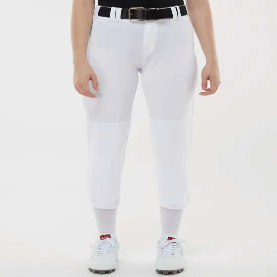 Alleson Athletic&reg; Women's Belt Loop Fast-Pitch Pants White {7}