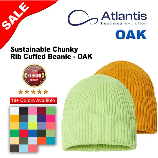 Atlantis Headwear&reg; Sustainable Chunky Rib Cuffed Beanie Dark grey {2}
