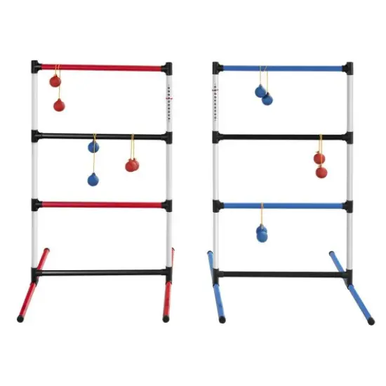 Classic Ladder Ball Game Set with Portable PVC Frame and Storage Bag for Indoor Outdoor Fun {1}