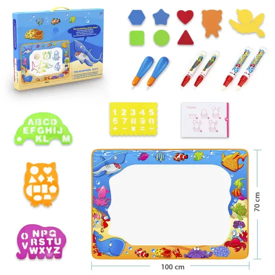 Kids Painting Writing Color Doodle Drawing Mat Toy Bring Magic Pens Educational Toys for Age 2 3 4 5 6 7 Year Old Girls Boys Age Toddler Gift {1}