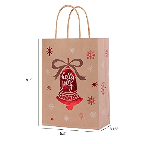 24 Pack Small Christmas Gift Bags With Handle {5}