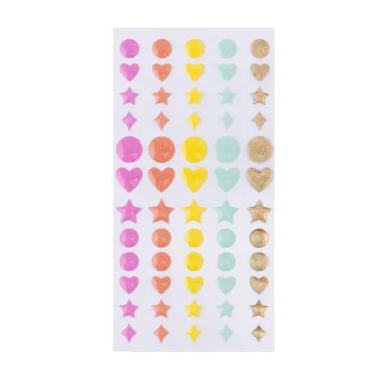 American Crafts Life Of The Party Enamel Dots 60/Pkg-Iridescent Glitter {6}