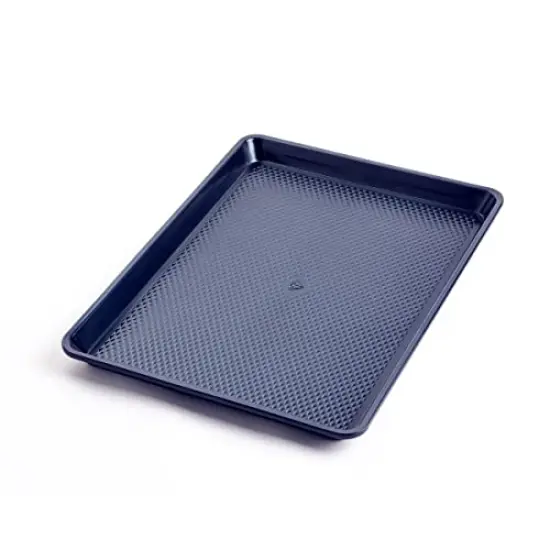Bakeware Diamond Infused Ceramic Nonstick, 18" x 13" Half Cookie Sheet Baking Pan, Dishwasher and Freezer Safe, PFAS-Free, Blue {2}