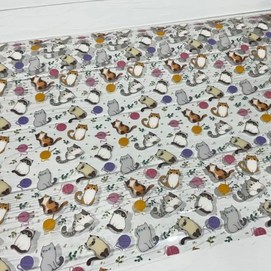 Pastel Playing Felines TPU Vinyl {1}