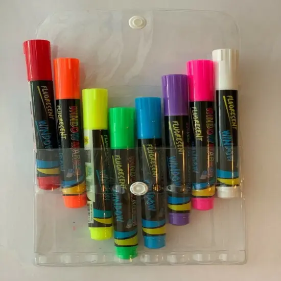 8pcs Liquid Chalk Board Window Marker Erasable Pen {2}