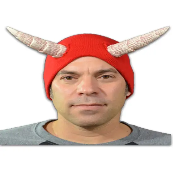Devils Horns With Red Beanie Hat Costume Accessory {1}