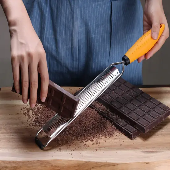 PRO Lemon Zester & Heavy Duty Cheese Grater & Vegetable Grater &mdash; Parmesan Cheese Lemon, Garlic, Nutmeg, Chocolate, Fruits, Vegetables, Ginger Grater - Cheese Shredder & Stainless Steel Grater {6}