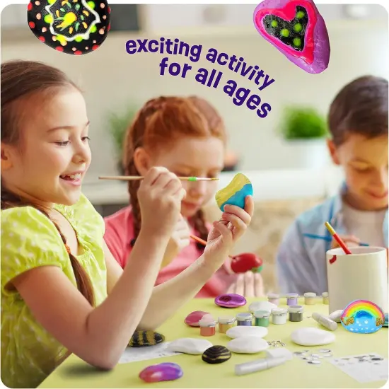 Kids Rock Painting Kit - Glow in The Dark - Arts & Crafts Gifts for Boys and Girls Ages 4-12 {5}