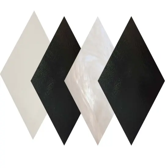 Wissmach 4 Sheet Black & White Variety Stained Glass and Mosaic Glass {1}