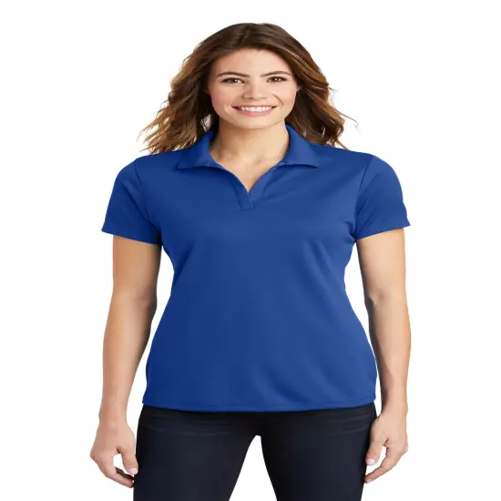 Sport-Tek&reg; Women's Posi Charge Racer Collared Short Sleeve Mesh Polo {3}