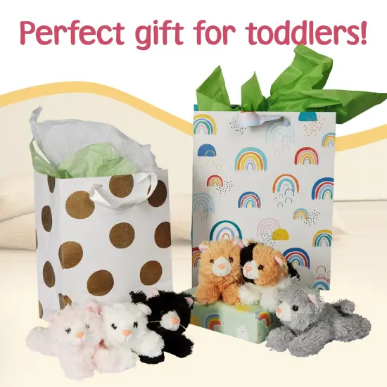 6 Pieces Stuffed Animal Cat - Plush Kitty Stuffed Animal for Party Favors and Kids, Birthday Gifts for Girls Boys Kids, Toddlers Party Decoration, Huggable Toy, Soft Plush Toy, Cat Toy {3}