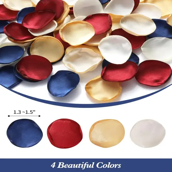 400PCS Silk Rose Petals Navy Blue Burgundy Wedding Supplies Flower Girl Basket Table Aisle Runner Party Dinner Bridal Shower Decoration {2}