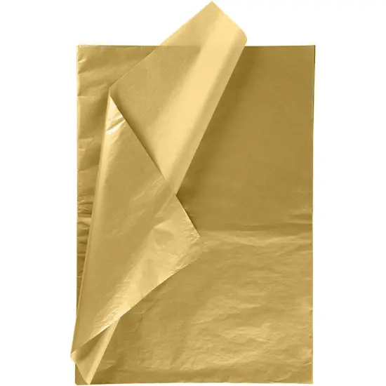 25 Sheets Gift Wrapping Tissue Paper - Metallic Gold Tissue Paper for DIY Crafts,Pack Bags - 19.5 x 27.5 inches {2}
