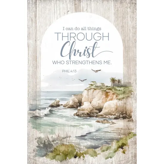 I Can Do All Things Wood Plaque with Easel and Hook Wall Tabletop Art - 4 inches x 6 inches {1}